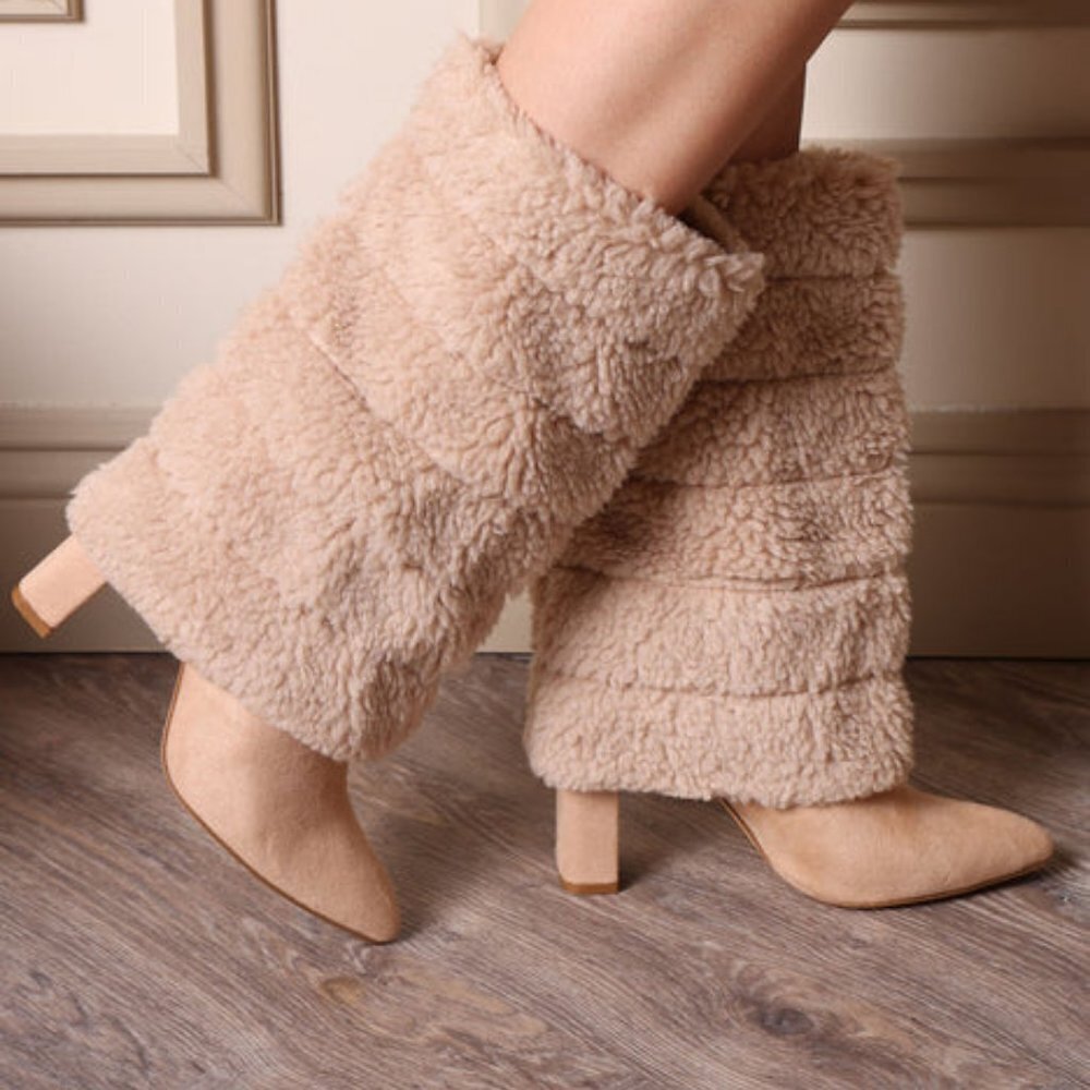 GOT YAH COVERED Heeled High Boots - Nude ( BRAND NEW !!!! )
